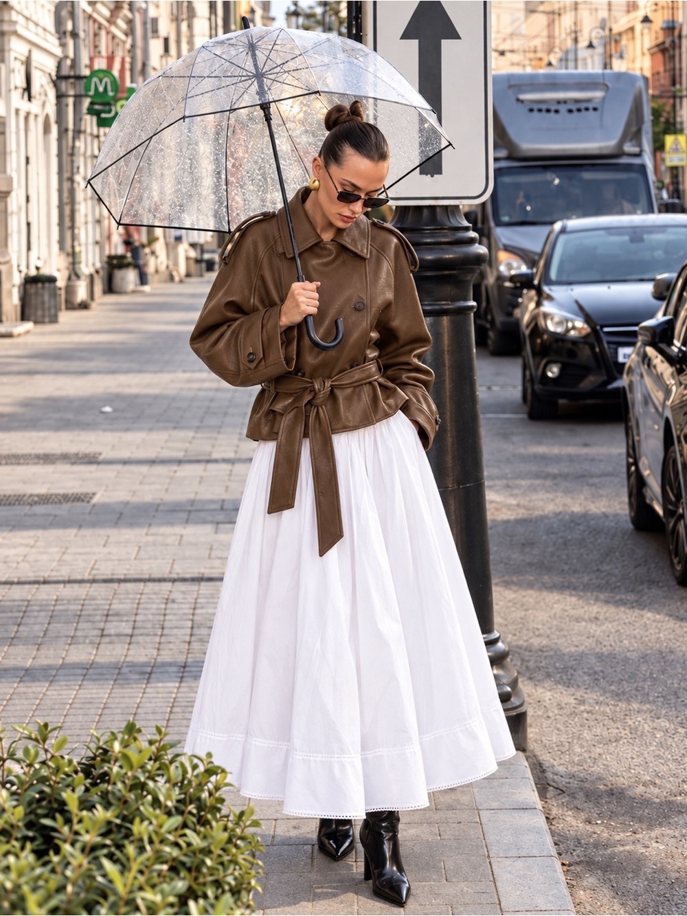 VIRAL FALL 🍁 LUXURY MIDI  SKIRT SIZE L
🚨FINAL PRICE NO DISCOUNT